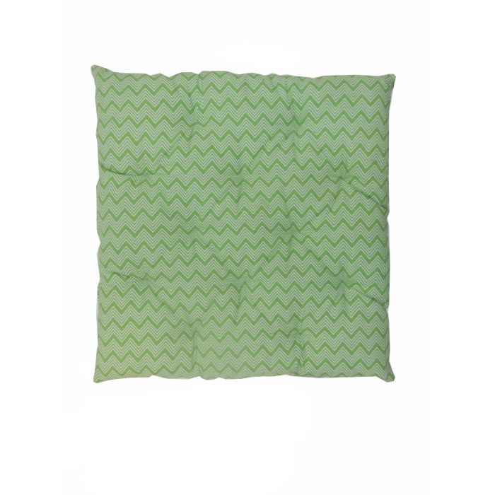 Fine Zigzag Chair Cushion green 40x40cm+5cm
