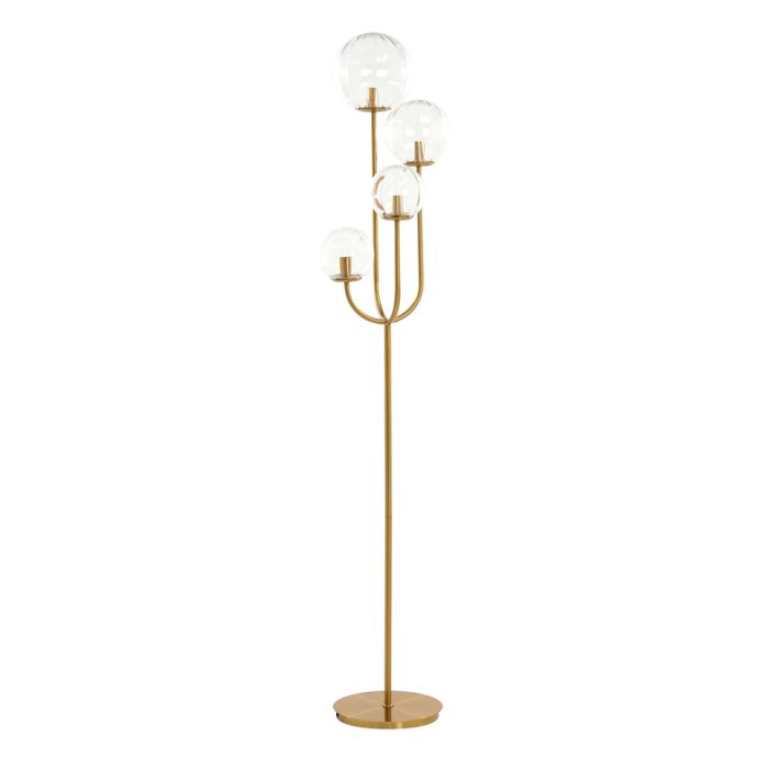 Floor lamp 4L E14 42x20x182 cm MAGDALA glass clear+gold