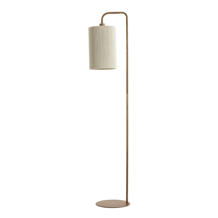 Floor lamp 33,5x28x155 cm DONIO wood print naturl+rope cream