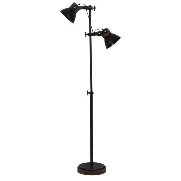 Floor lamp 40x30x165 cm JODY black zinc+wood brown