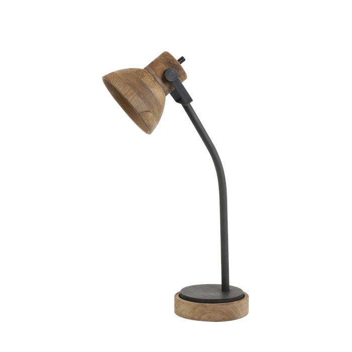 Desk lamp 30x18x64 cm IMBERT wood brown+matt black