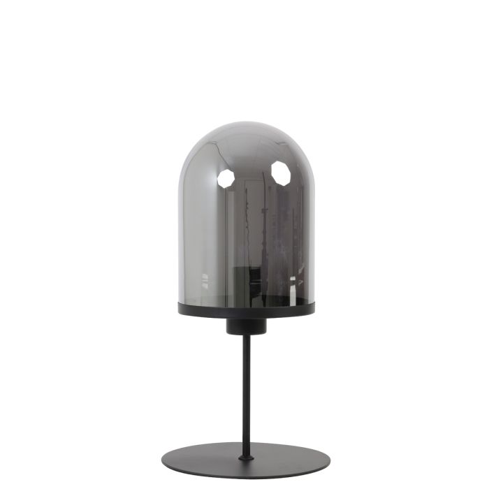 Table lamp Ø22x50 cm MAVERICK matt black+smoked glass