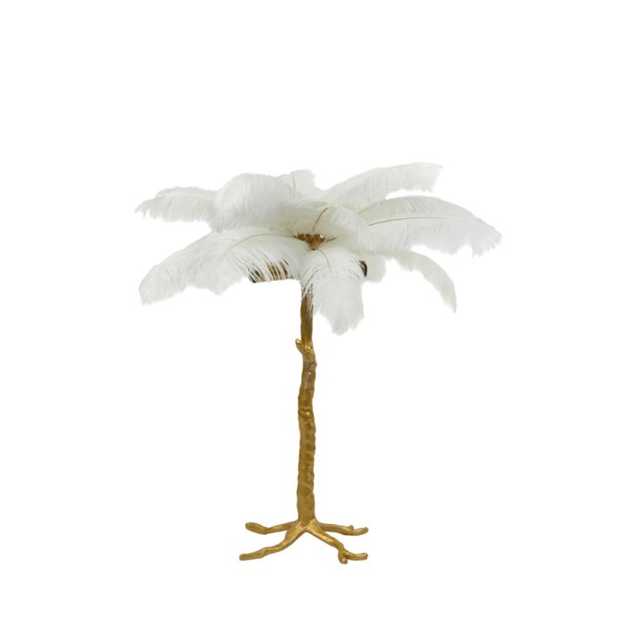 Table lamp E14 Ø65x68 cm FEATHER gold+white