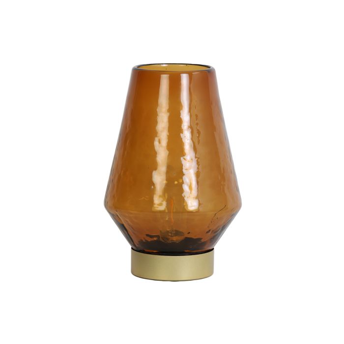 Table lamp LED Ø16x23,5 cm JAYA glass brown+gold