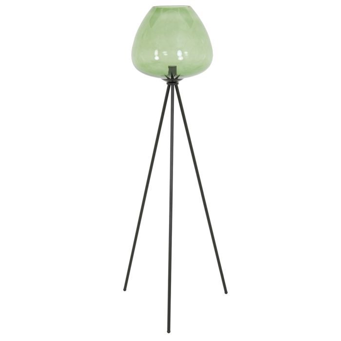 Floor lamp tripod Ø42x146 cm MAYSON glass green+matt black