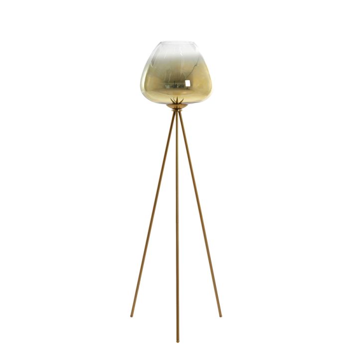 Floor lamp tripod Ø42x146 cm MAYSON glass gold-clear+gold