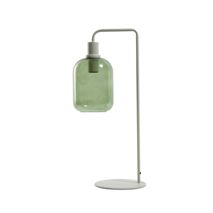 Table lamp 26x20x60 cm LEKAR light grey+green glass high