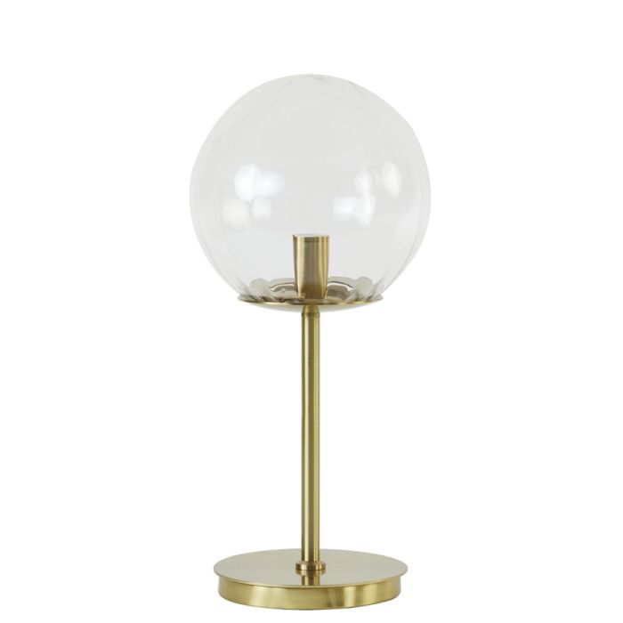 Table lamp E14 Ø20x43 cm MAGDALA glass clear+gold