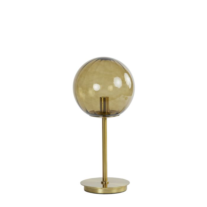 A - Table lamp E14 Ø20x43 cm MAGDALA glass brown+gold