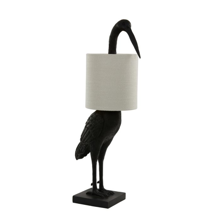 A - Table lamp 33x30x76,5 cm CRANE matt black+cream