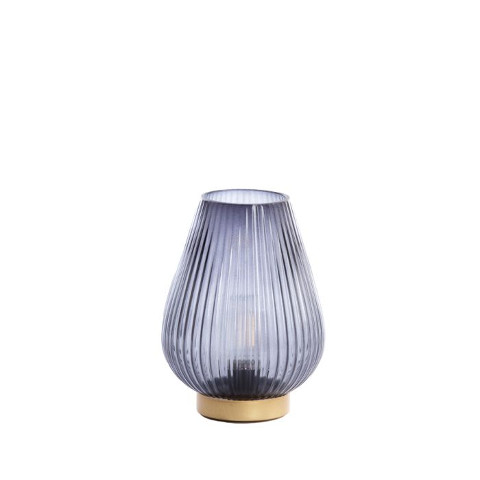Table lamp LED Ø14,5x19,5 cm TAJERA glass grey+gold