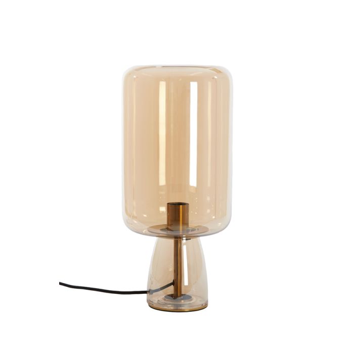 Table lamp Ø21x45 cm LOTTA glass amber+gold