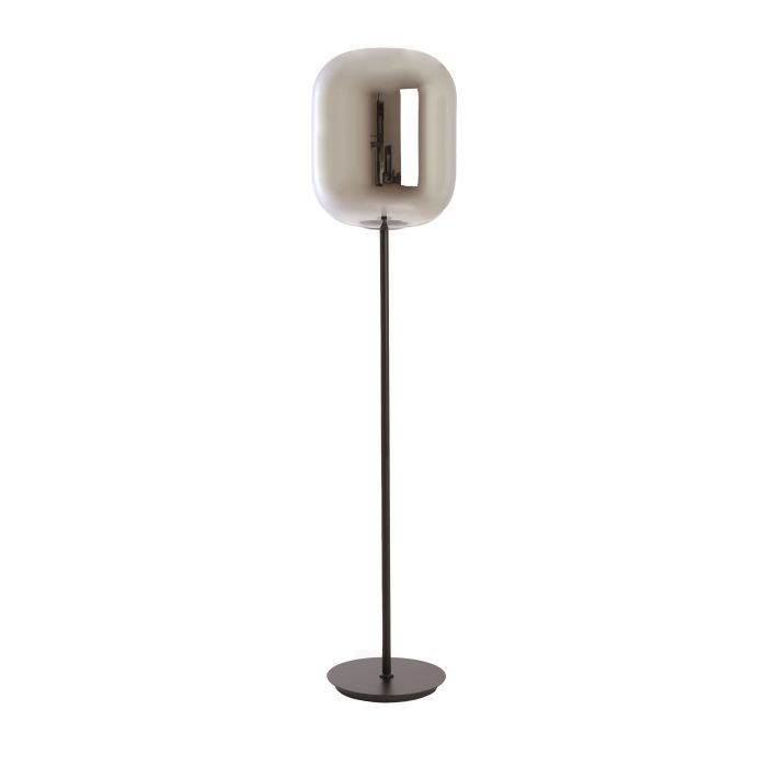 Floor lamp Ø35x160 cm JULIA glass smoked+black