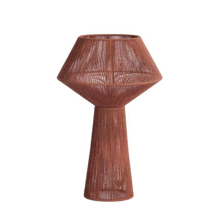 A - Table lamp Ø36x57 cm FUGIA jute brick red