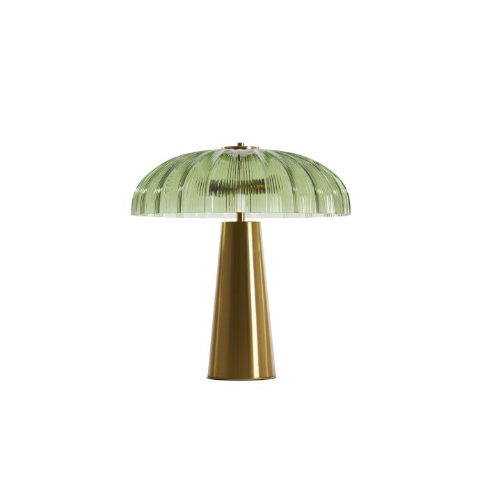 Table lamp 2L Ø40x51 cm FUNGO glass green+gold