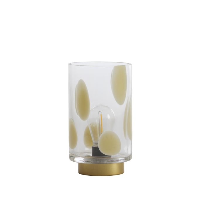 Table lamp LED Ø10x17 cm NENON glass clear-cream