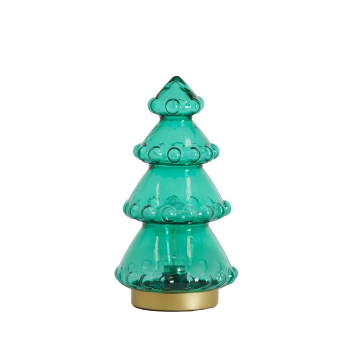 Table lamp LED Ø15x28,5 cm TREE green-blue+gold