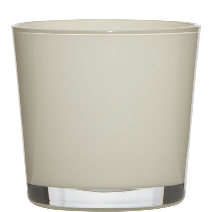 Conner Regular Planter Glass off white h12,5 d14,5