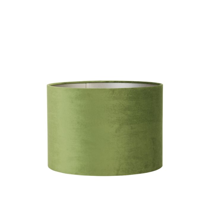 Shade cylinder 30-30-21 cm VELOURS olive green