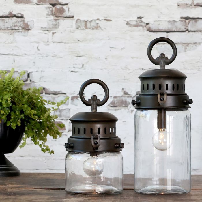 French Stable Lantern incl. bulb & timer