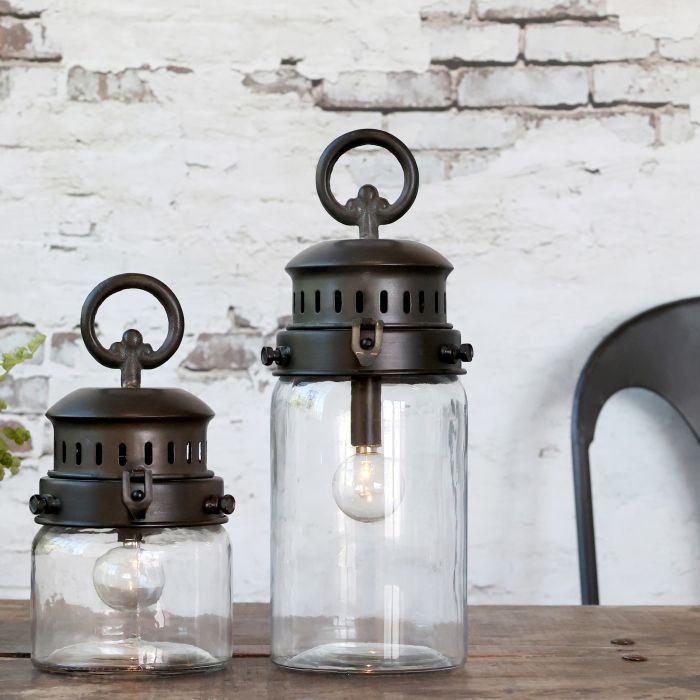 French Stable Lantern incl. bulb & timer