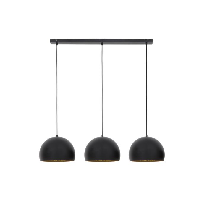 Hanging lamp 3L 120x33x25 cm JAICEY matt black-gold