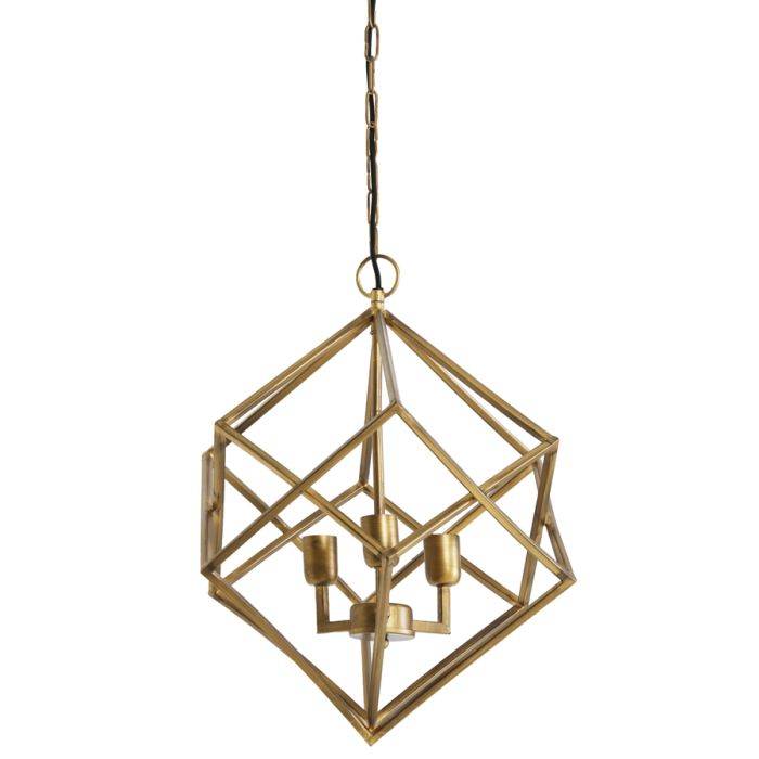 Hanging lamp 3L Ø46x56 cm DRIZELLA gold