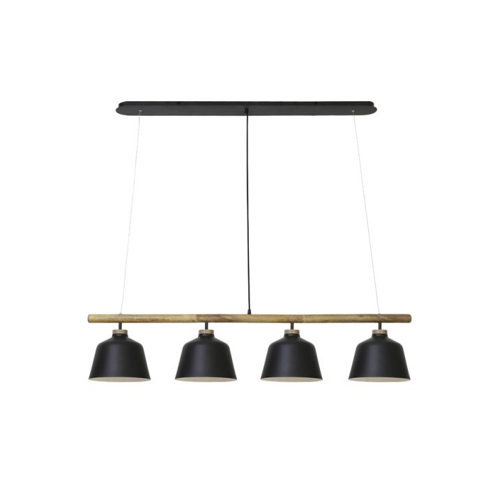 D - Hanging lamp 4L 132x25x30 cm BANU wood black