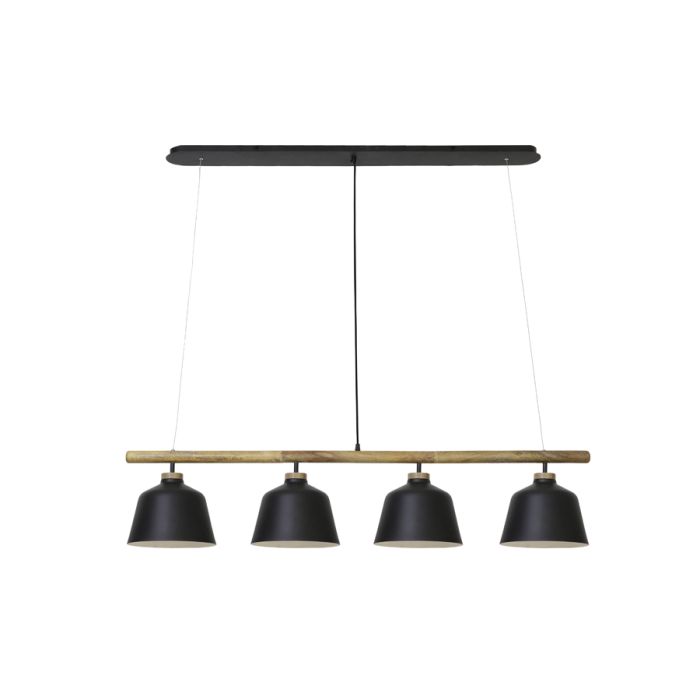 Hanging lamp 4L 132x25x30 cm BANU wood black