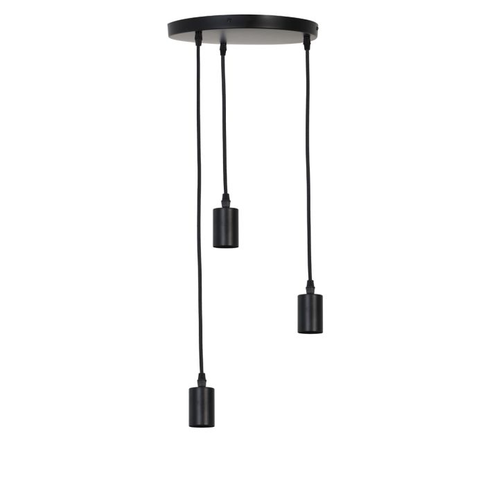 Hanging lamp 3L Ø30x117,5 cm BRANDON matt black