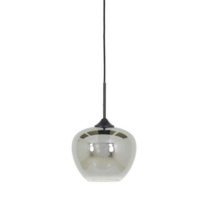 Hanging lamp Ø23x18 cm MAYSON smoked glass+matt black