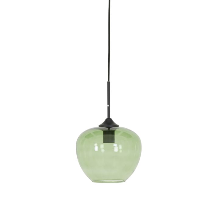 Hanging lamp Ø23x18 cm MAYSON glass green+matt black