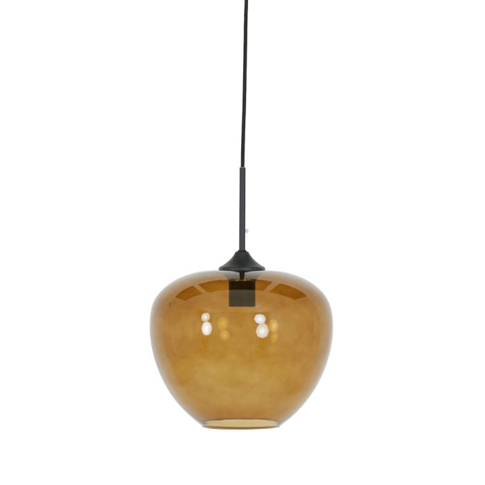 Hanging lamp Ø30x25 cm MAYSON glass brown+black