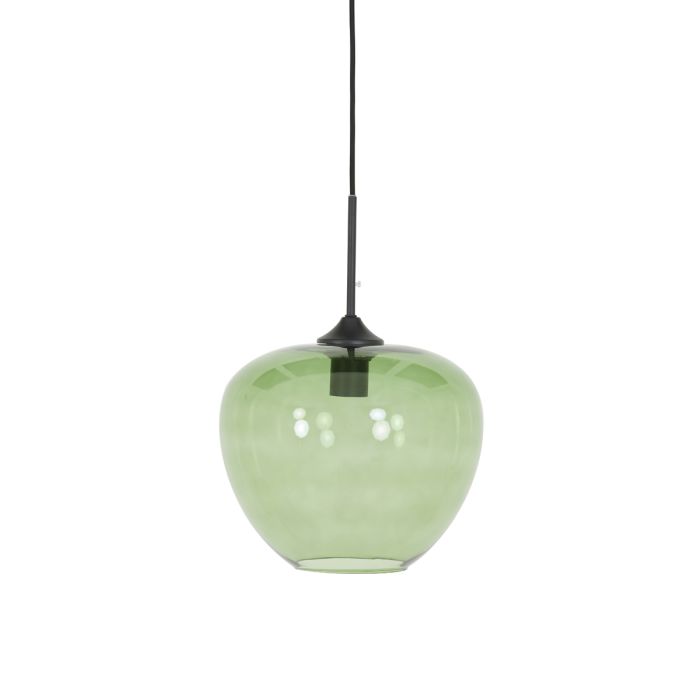 Hanging lamp Ø30x25 cm MAYSON glass green+matt black