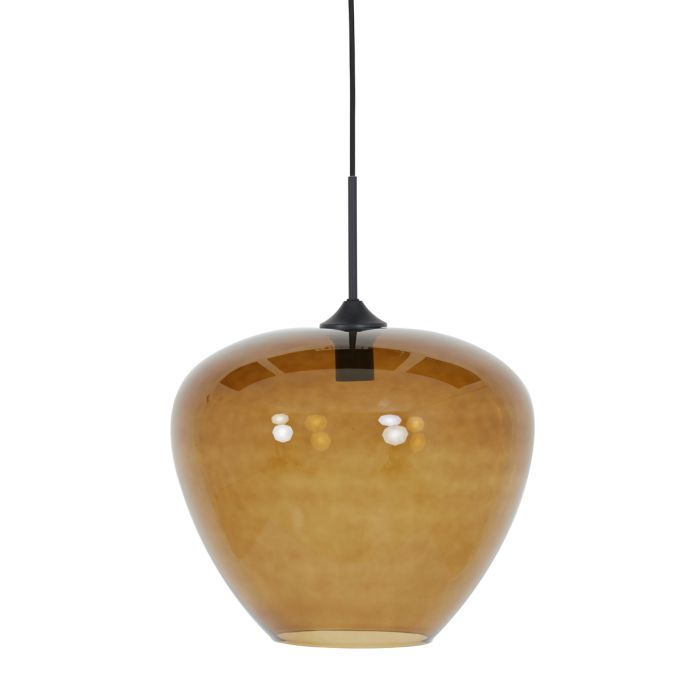 Hanging lamp Ø40x34 cm MAYSON glass brown+black