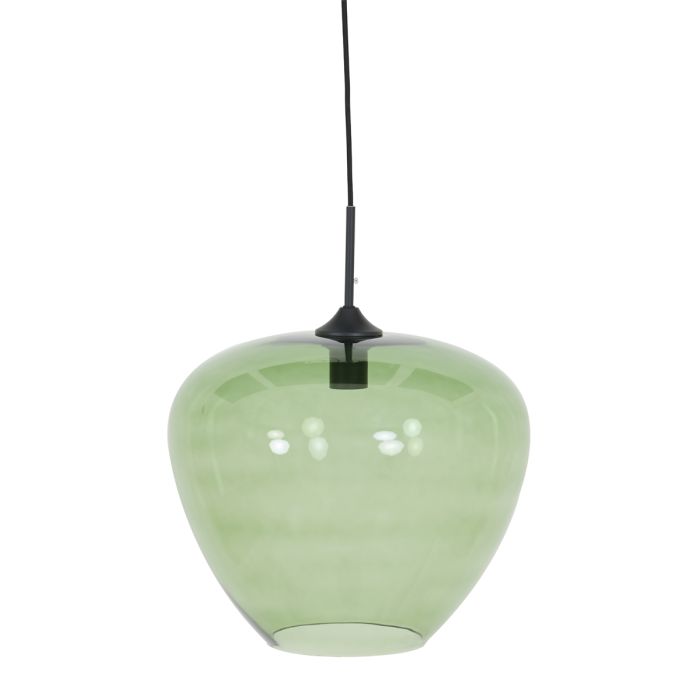 Hanging lamp Ø40x34 cm MAYSON glass green+matt black