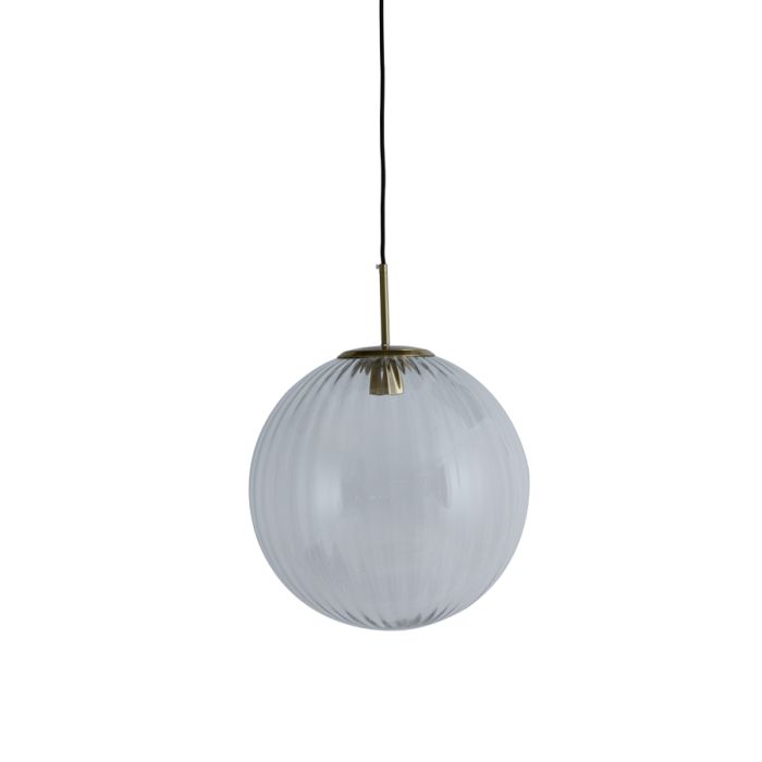 Hanging lamp Ø40 cm MAGDALA glass light grey+gold