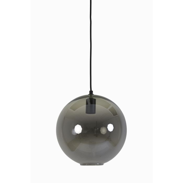Hanging lamp Ø30x28 cm SUBAR matt black+smoked glass