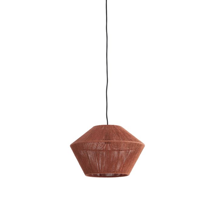 Hanging lamp Ø40x26,5 cm FUGIA jute brick red