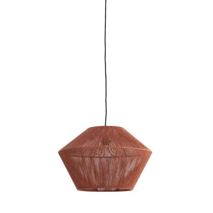 Hanging lamp Ø50x33,5 cm FUGIA jute brick red