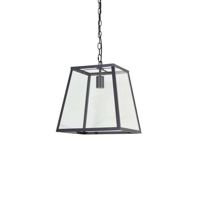 A - Hanging lamp 34x34x34,5 cm SAUNTE black+glas