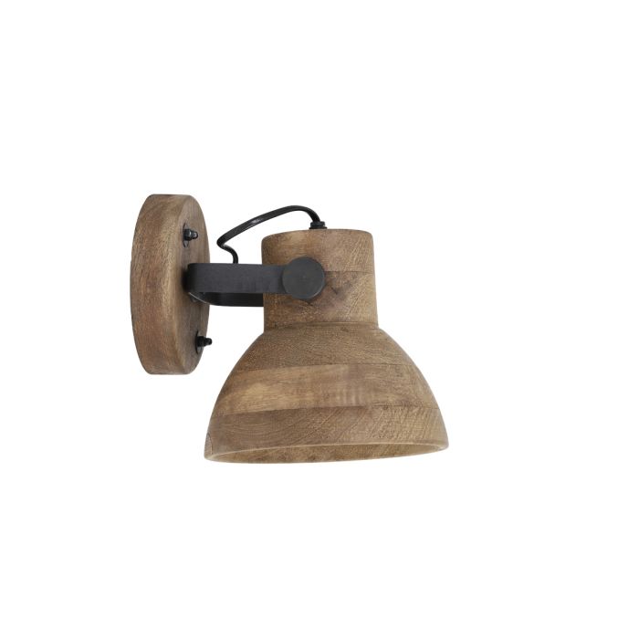 Wall lamp 21x17x19 cm ILANIO wood brown+matt black