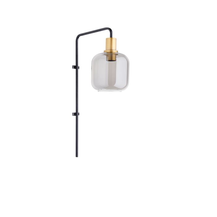 Wall lamp 32x16x57 cm LEKAR antique bronze+smoked glass