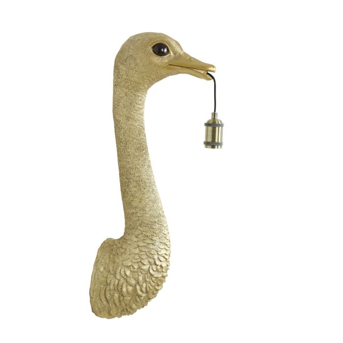 Wall lamp 25x19x72 cm OSTRICH gold