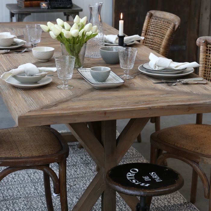 French Dining Table in recycled wood