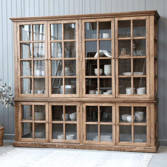 Marseille Display Cabinet w. 8 doors & shelves