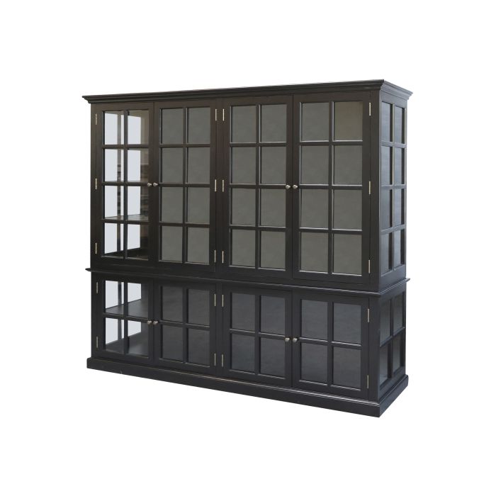 Display Cabinet w. 8 doors & shelves