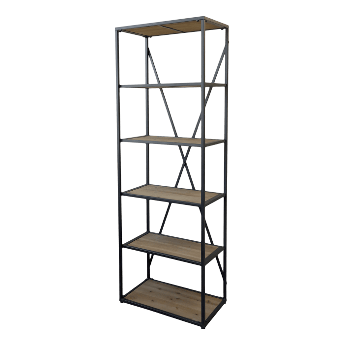 French Shelving Unit w. 5 wooden shelves