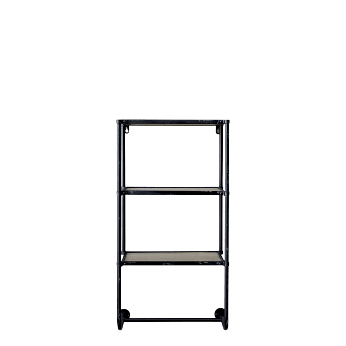 Shelf for wall w. 2 shelves & rack