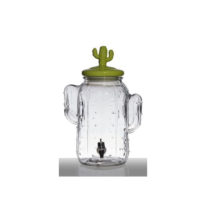 Ceramic With Lid Juice Dispenser transparent 26x19x29cm (5L)